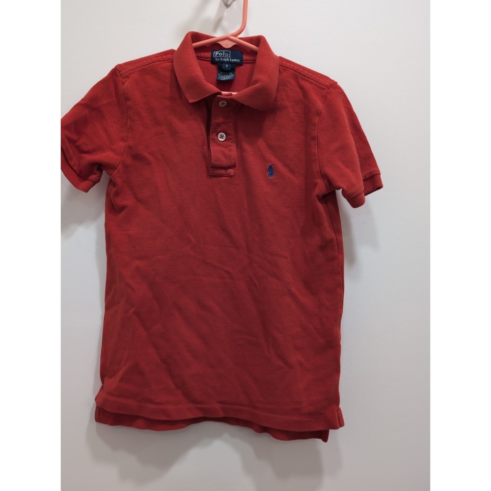 Polo Ralph Lauren Little Boys Short Sleeve Cotton Polo Shirt size 7 Blue Pony